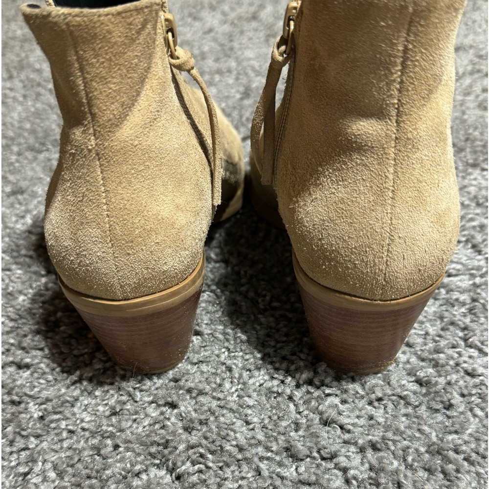 Rebecca Minkoff Tan Western Suede Boot Bootie 8.5 - Picture 3 of 10